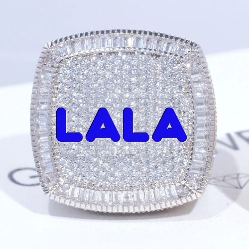 CUSTOM LETTER 3D ICED RING
