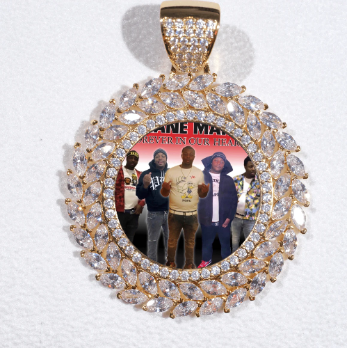 Large 3D Wheat Ear Custom Picture Pendant