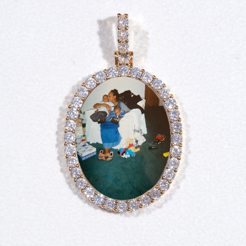 3D Oval Custom Picture Pendant