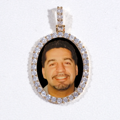 3D Oval Custom Picture Pendant