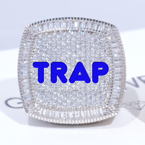 CUSTOM LETTER 3D ICED RING