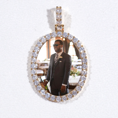 3D Oval Custom Picture Pendant