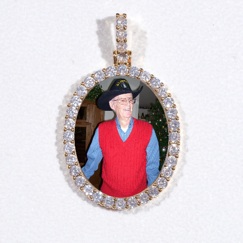 3D Oval Custom Picture Pendant