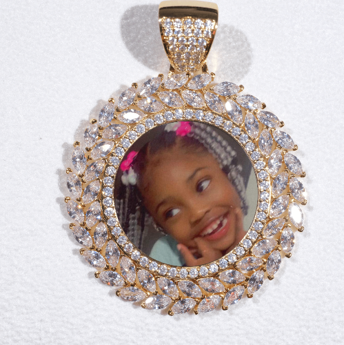 Large 3D Wheat Ear Custom Picture Pendant