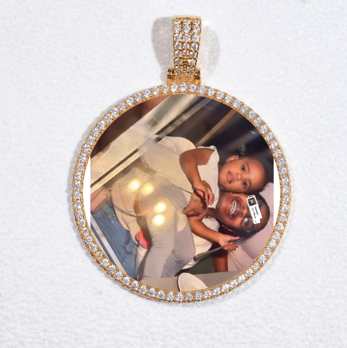 MEDIUM 3D CIRCLE CUSTOM PICTURE PENDANT
