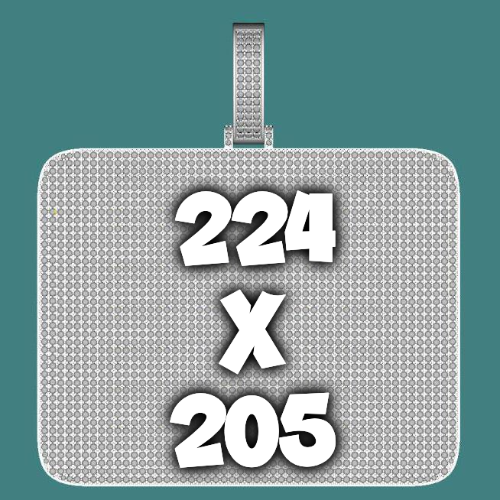 CUSTOM LETTER NECKLACE 3D BIG SQUARE
