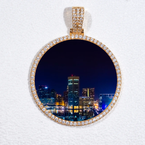 MEDIUM 3D CIRCLE CUSTOM PICTURE PENDANT