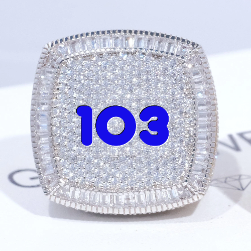 CUSTOM LETTER 3D ICED RING