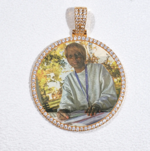 MEDIUM 3D CIRCLE CUSTOM PICTURE PENDANT
