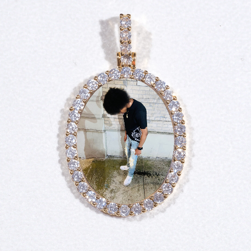 3D Oval Custom Picture Pendant