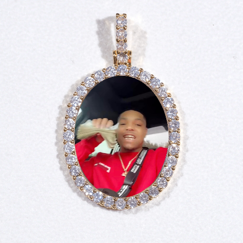 3D Oval Custom Picture Pendant