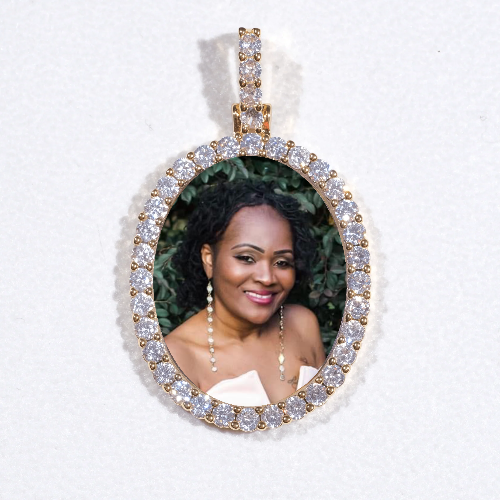 3D Oval Custom Picture Pendant
