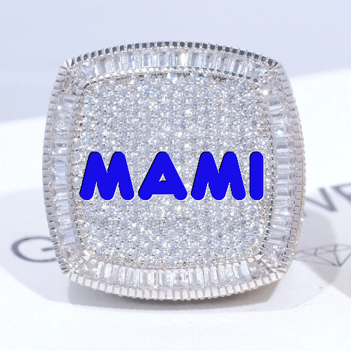 CUSTOM LETTER 3D ICED RING