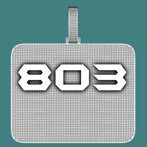 CUSTOM LETTER NECKLACE 3D BIG SQUARE