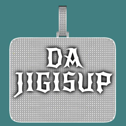 CUSTOM LETTER NECKLACE 3D BIG SQUARE
