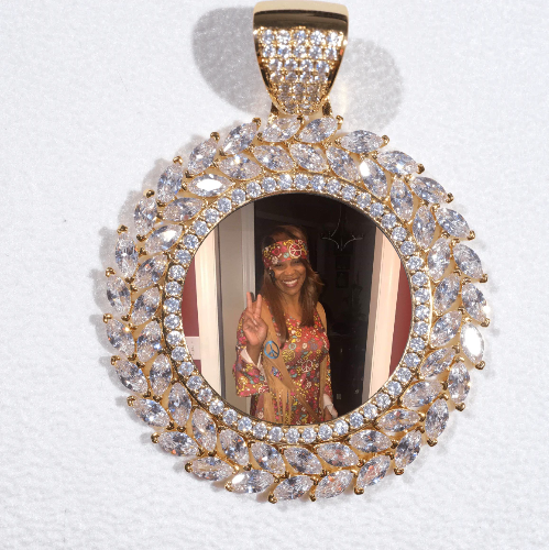Large 3D Wheat Ear Custom Picture Pendant