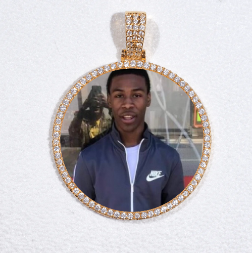 MEDIUM 3D CIRCLE CUSTOM PICTURE PENDANT