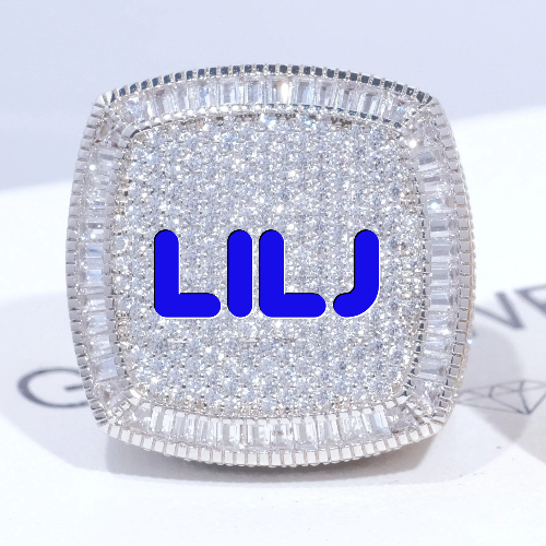 CUSTOM LETTER 3D ICED RING