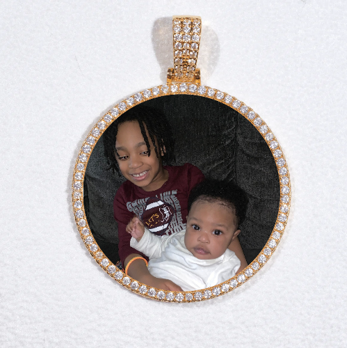 MEDIUM 3D CIRCLE CUSTOM PICTURE PENDANT