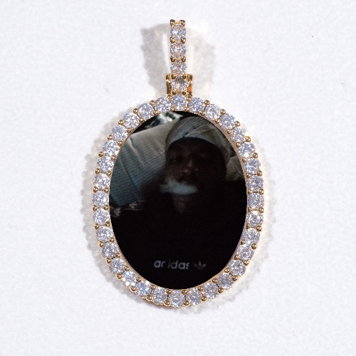 3D Oval Custom Picture Pendant