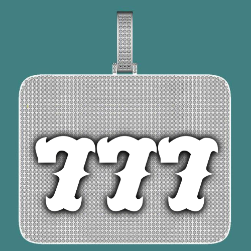 CUSTOM LETTER NECKLACE 3D BIG SQUARE