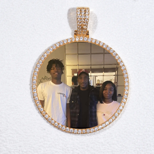 MEDIUM 3D CIRCLE CUSTOM PICTURE PENDANT
