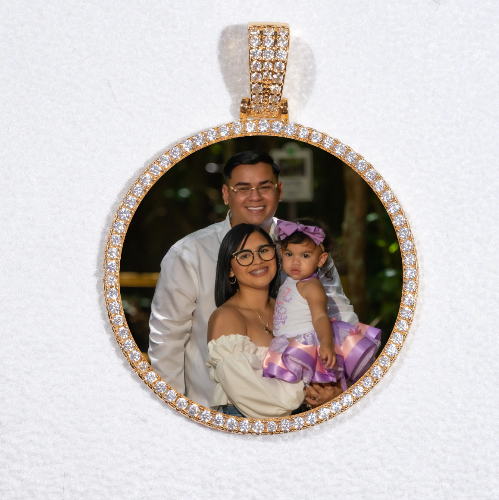 MEDIUM 3D CIRCLE CUSTOM PICTURE PENDANT