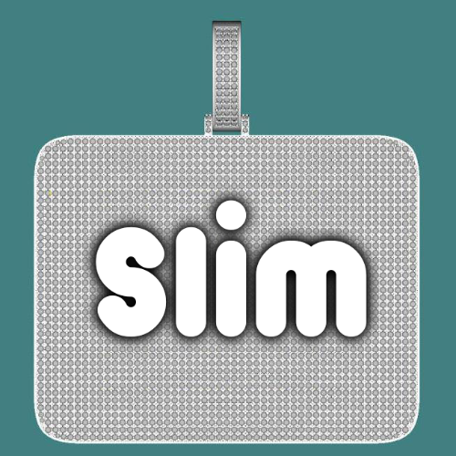 CUSTOM LETTER NECKLACE 3D BIG SQUARE