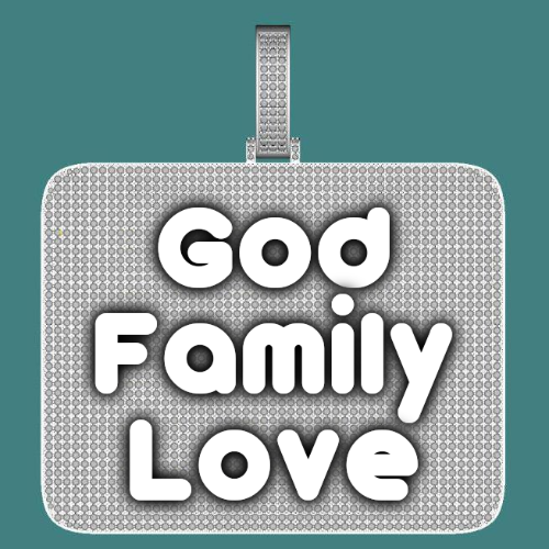 CUSTOM LETTER NECKLACE 3D BIG SQUARE