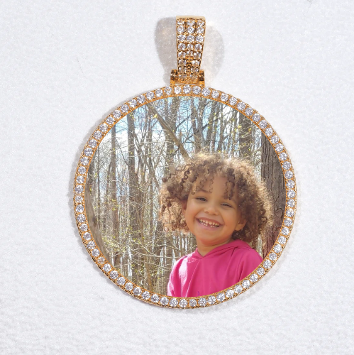 MEDIUM 3D CIRCLE CUSTOM PICTURE PENDANT