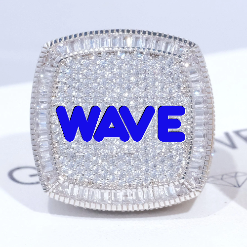 CUSTOM LETTER 3D ICED RING