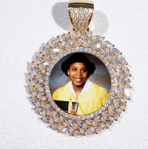 Large 3D Wheat Ear Custom Picture Pendant