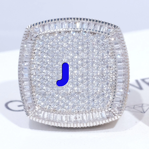 CUSTOM LETTER 3D ICED RING