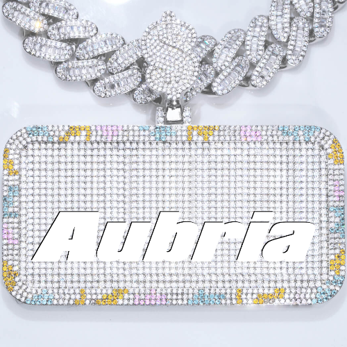 CUSTOM LETTER NECKLACE 3D COLORFUL SQUARE