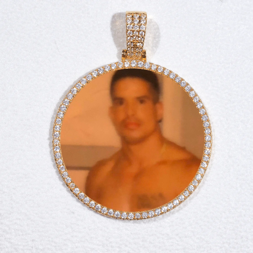 MEDIUM 3D CIRCLE CUSTOM PICTURE PENDANT