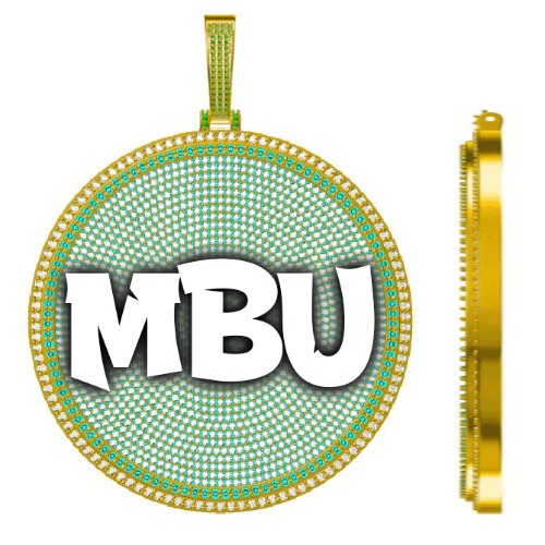 CUSTOM LETTER NECKLACE 3D BIG DISC