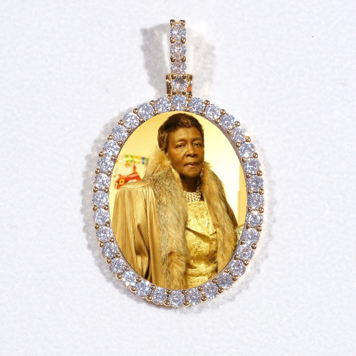 3D Oval Custom Picture Pendant
