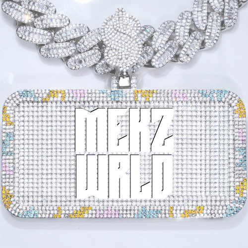 CUSTOM LETTER NECKLACE 3D COLORFUL SQUARE