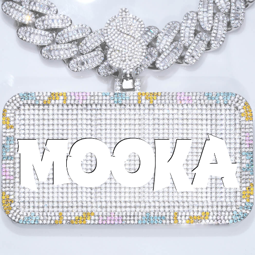 CUSTOM LETTER NECKLACE 3D COLORFUL SQUARE