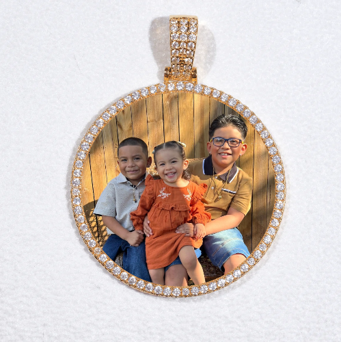 MEDIUM 3D CIRCLE CUSTOM PICTURE PENDANT