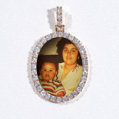 3D Oval Custom Picture Pendant