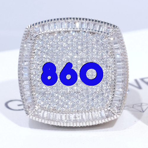CUSTOM LETTER 3D ICED RING