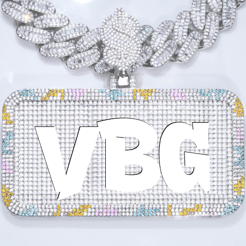 CUSTOM LETTER NECKLACE 3D COLORFUL SQUARE
