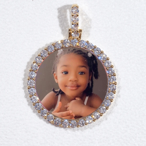 3D CIRCLE CUSTOM PICTURE PENDANT SMALL SIZE