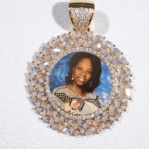 Large 3D Wheat Ear Custom Picture Pendant