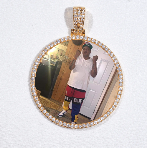 MEDIUM 3D CIRCLE CUSTOM PICTURE PENDANT
