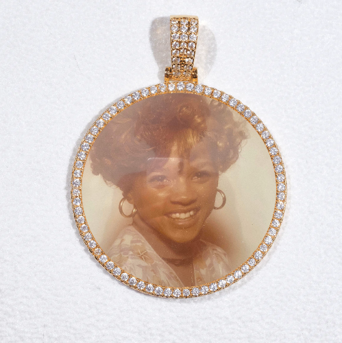 MEDIUM 3D CIRCLE CUSTOM PICTURE PENDANT
