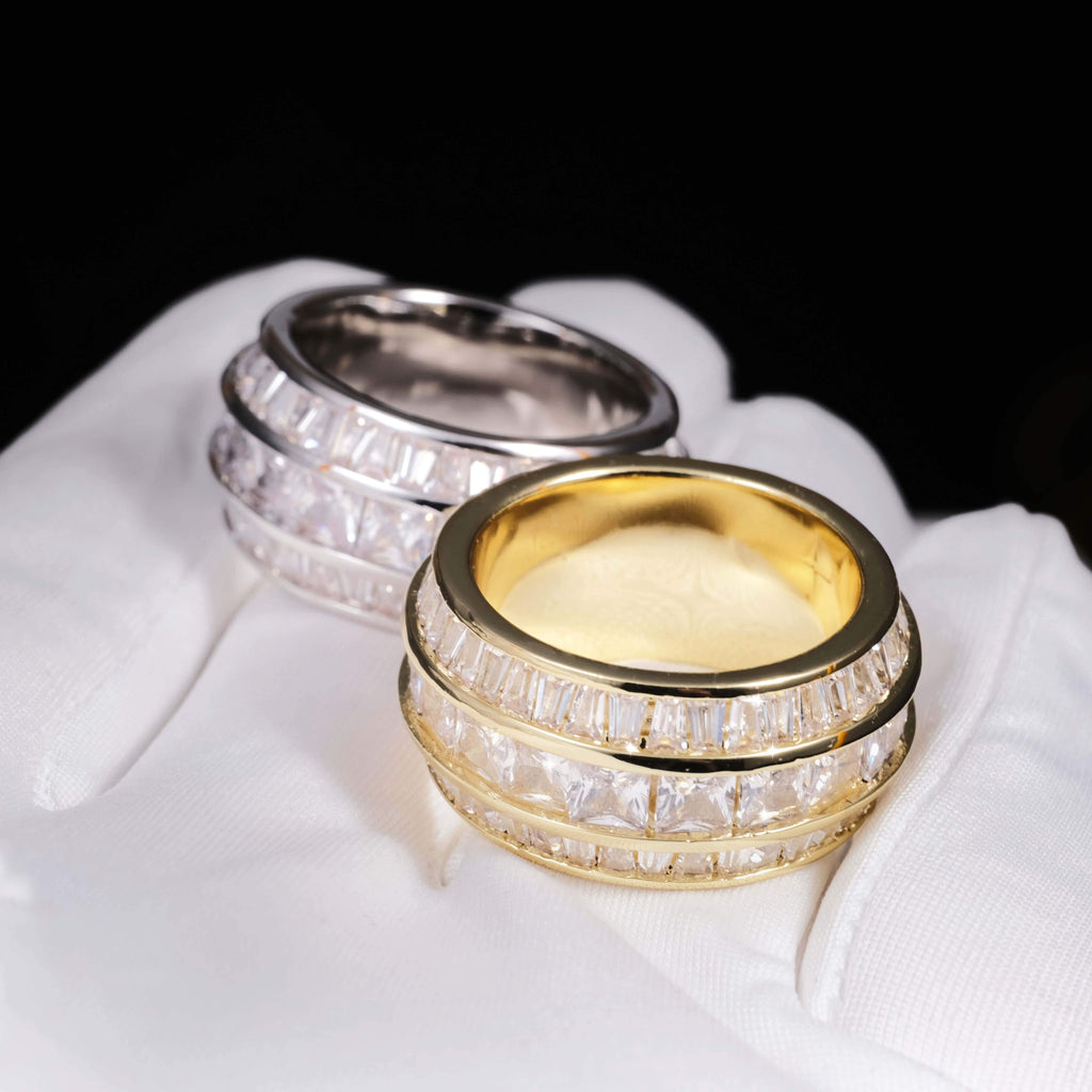 3 Layer Baguette Band Ring - The GUU Shop