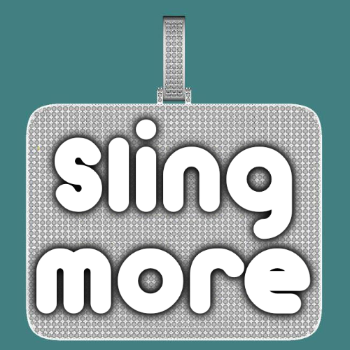 CUSTOM LETTER NECKLACE 3D BIG SQUARE
