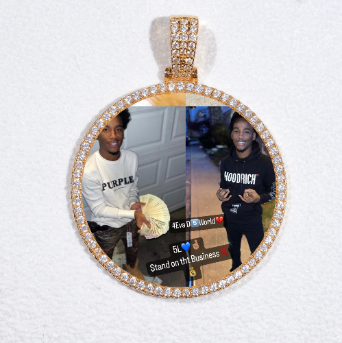 MEDIUM 3D CIRCLE CUSTOM PICTURE PENDANT